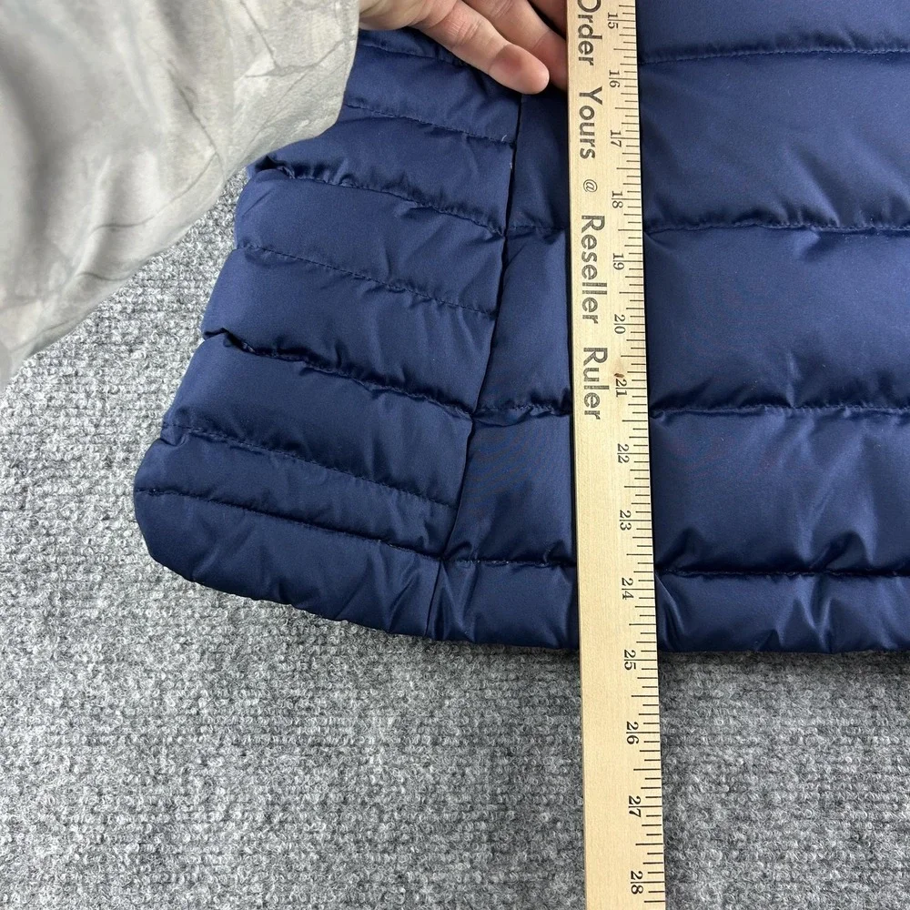 Lands' End Vest Youth Small Blue Quilted‎ Down Puffer Insulated Full Zip Outdoor
